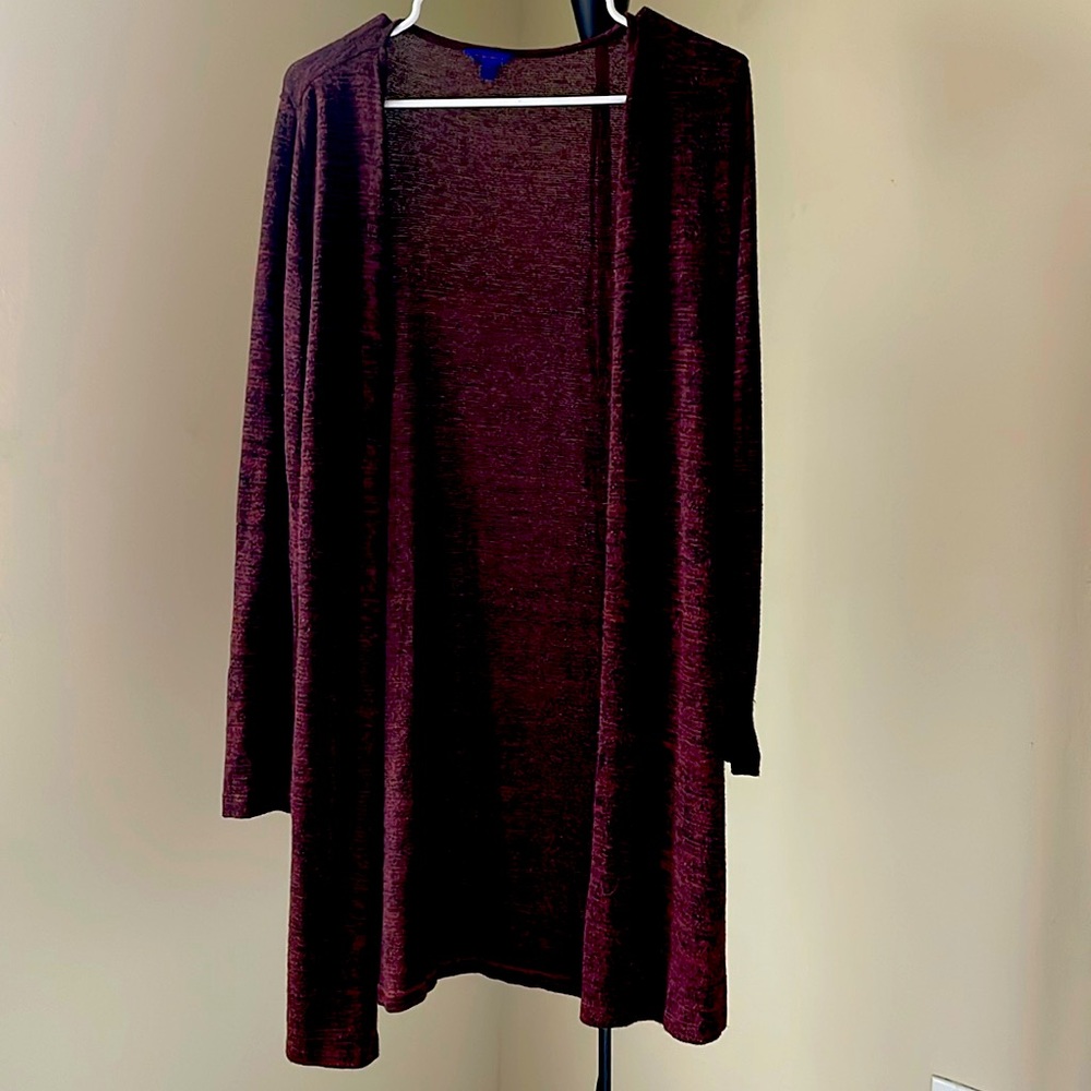 Aeropostale Maroon Knit Long Cardigan | Size S